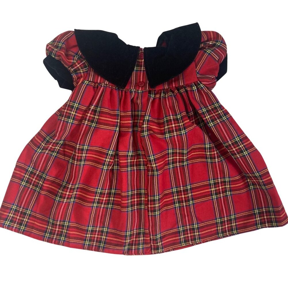 Plaid Red and Black Kids Formal Dress